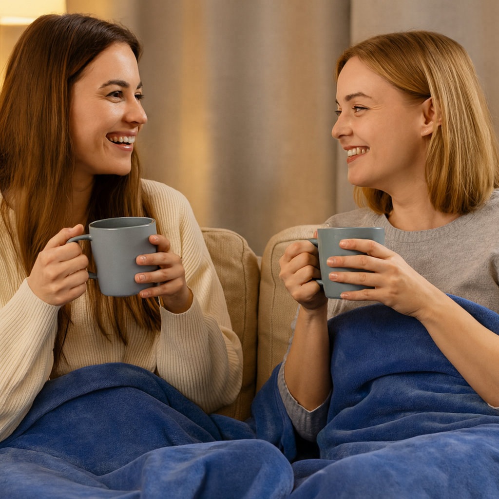 Plaid chauffant double commande