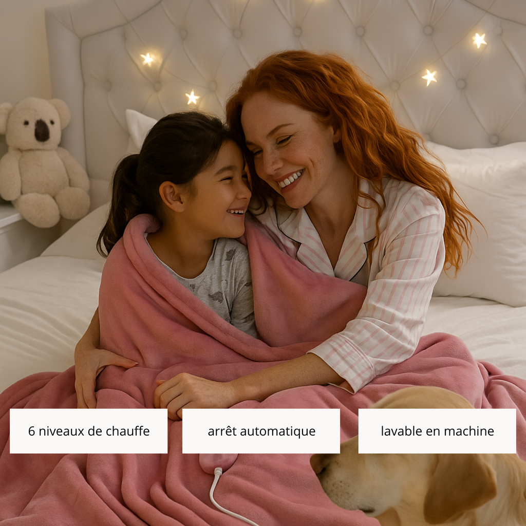 Couverture Chauffante Électrique Rose